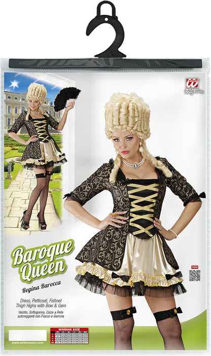 Widmann - Kostüm schwarze Barock Königin, Kleid, Adel, Faschingskostüme für Damen, Karneval