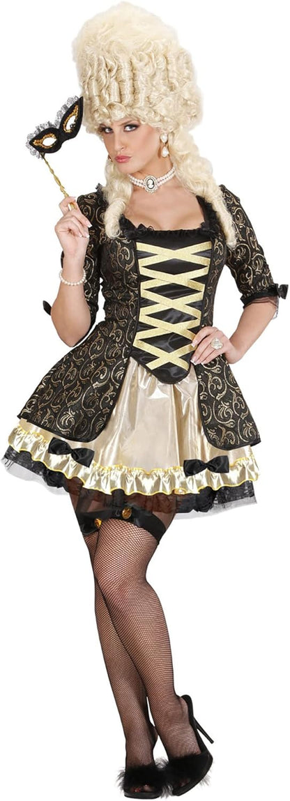 Widmann - Kostüm schwarze Barock Königin, Kleid, Adel, Faschingskostüme für Damen, Karneval