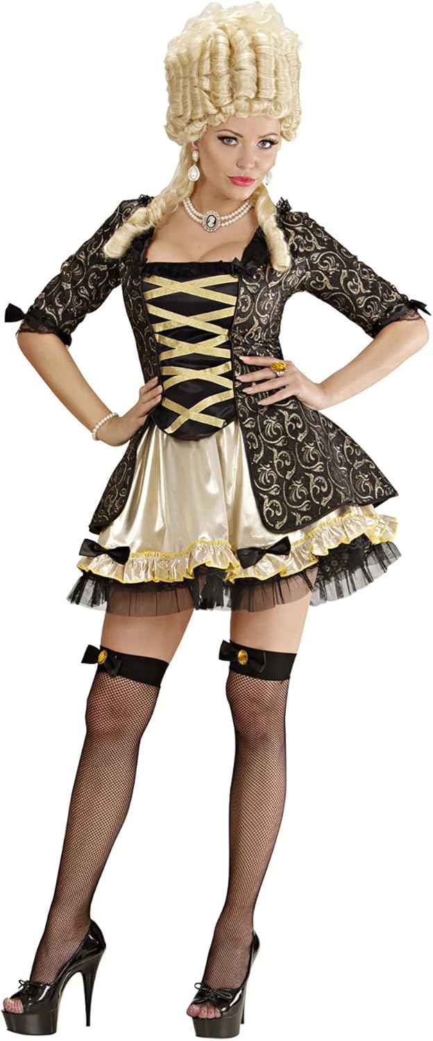 Widmann - Kostüm schwarze Barock Königin, Kleid, Adel, Faschingskostüme für Damen, Karneval