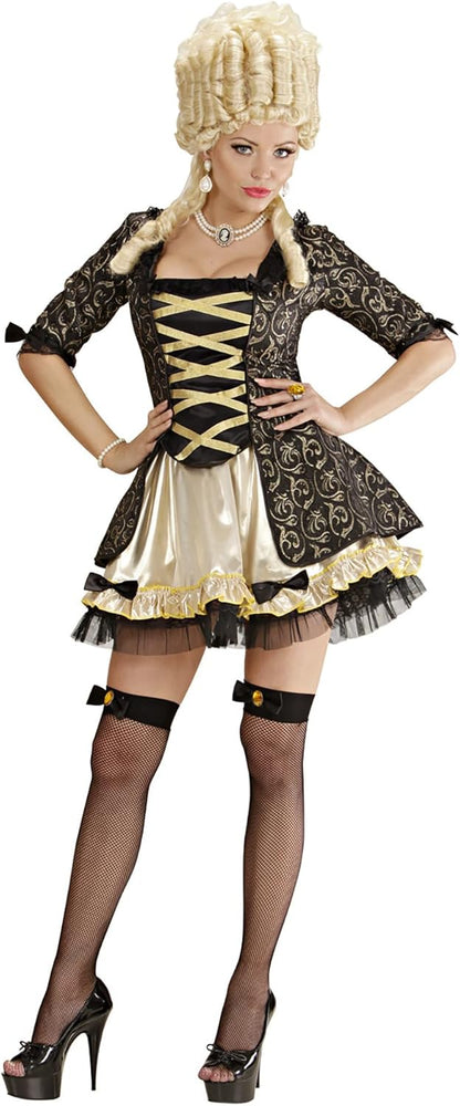 Widmann - Kostüm schwarze Barock Königin, Kleid, Adel, Faschingskostüme für Damen, Karneval