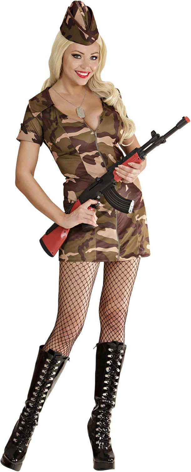 Ladies Soldier Girl - Costume Small UK 8-10 for Animal Jungle Farm Fancy Dress