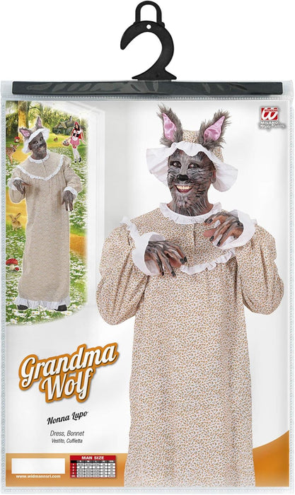 Widmann - Kostüm Oma Böser Wolf, Kleid, Tierkostüm, Märchen, Faschingskostüme, Karneval