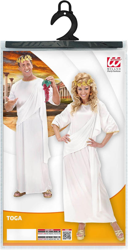 Widmann 71791 Unisex Toga Fancy Dress Costume ? White XL