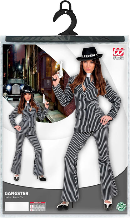 Widmann - Kostüm Gangster, Jacke, Hose, Krawatte, Karneval, Mottoparty XL