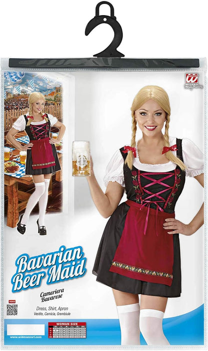 Widmann - Bavarian Waitress Costume, Dress, Blouse, Apron, Beer Party, Folk Festival, Carnival, Theme Party