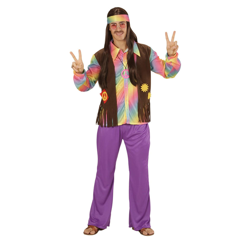 "HIPPIE" (shirt with vest, pants, headband) - (S)