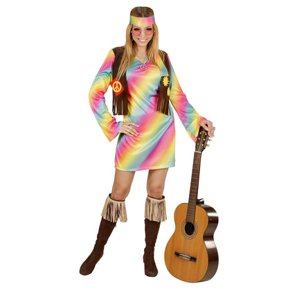 "HIPPIE" (dress with vest, headband) - (L)