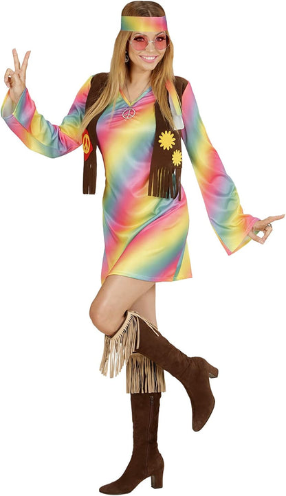 "HIPPIE" (dress with vest, headband) - (L)
