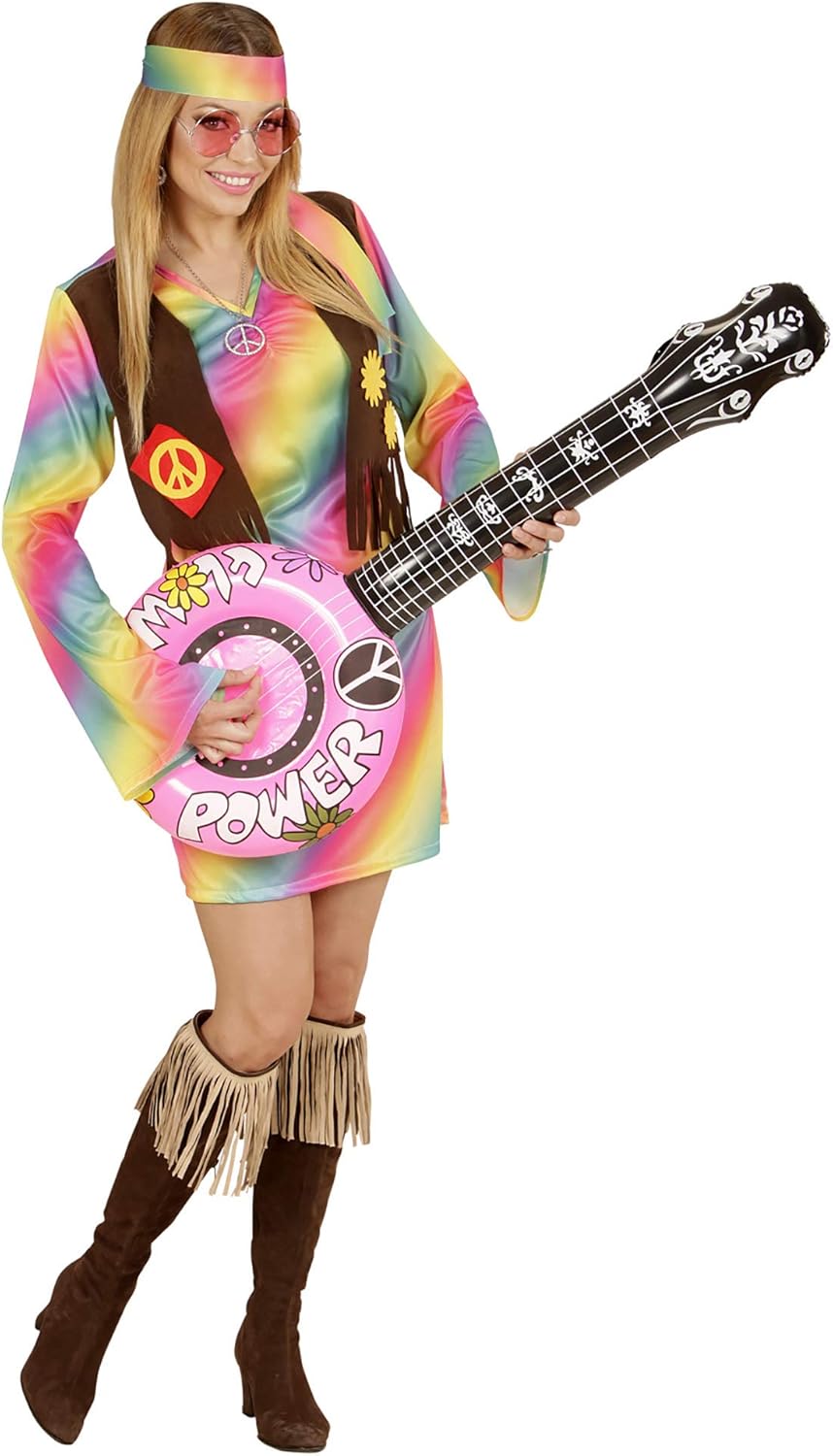 "HIPPIE" (dress with vest, headband) - (L)