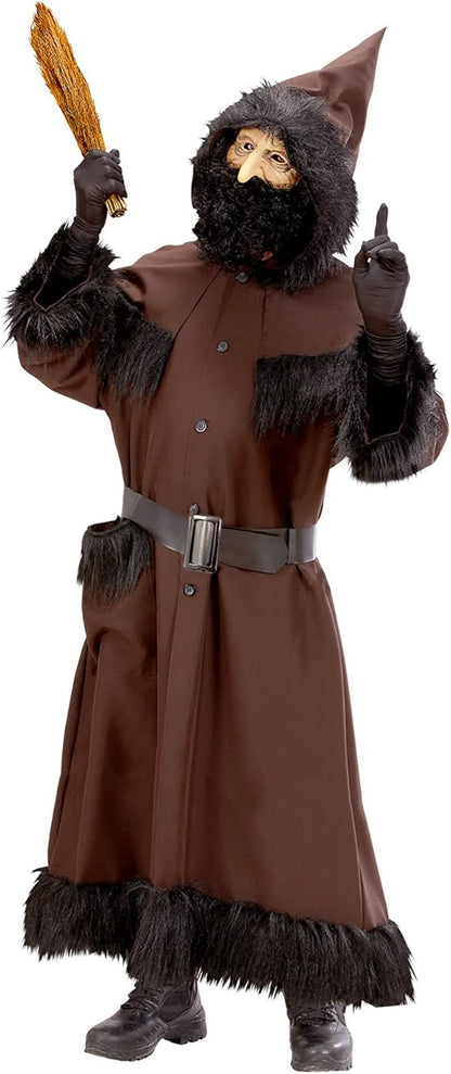 Widmann 73931 Adult Costume RupRIGHT Service Tunic with Hood and Belt L Brown