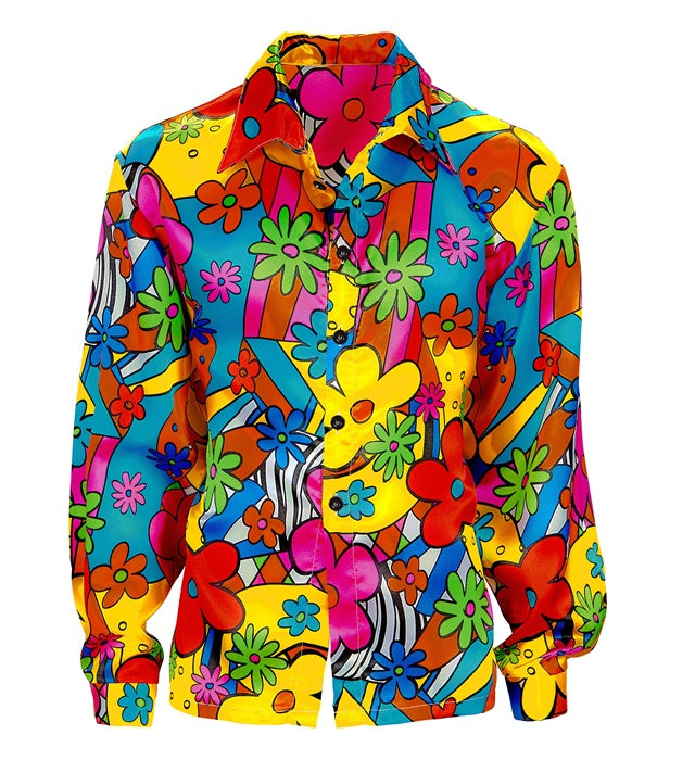 Widmann The 60s Fashion - Flower Power (Shirt) (L) Different Colors