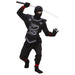 WIDMANN - Children's Black Ninja Costume for Oriental Chinese Fancy Dress 140