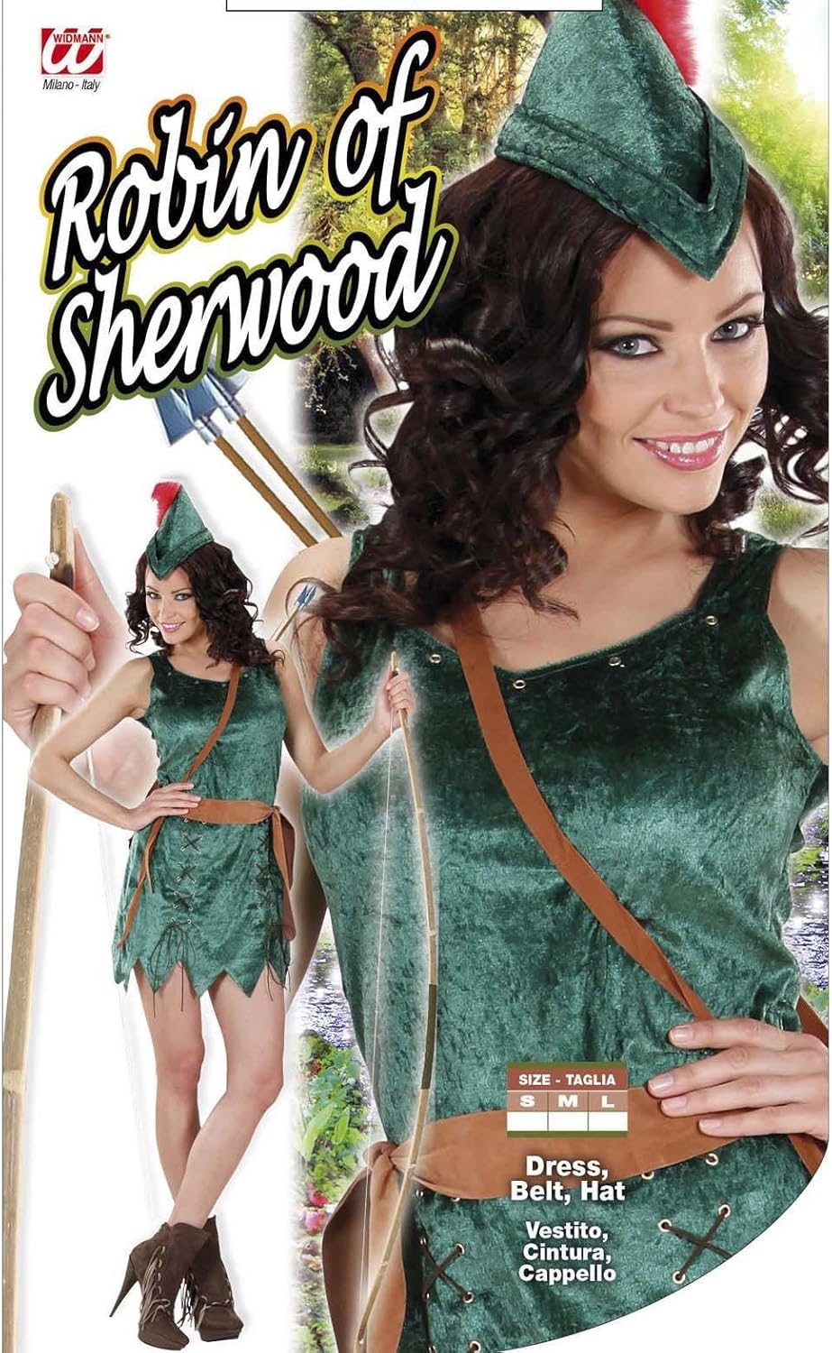 Ladies Robin of Sherwood Girl Costume Medium UK 10-12 for Robin Hood Fancy Dress