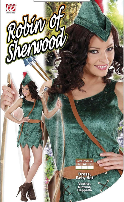 Ladies Robin of Sherwood Girl Costume Medium UK 10-12 for Robin Hood Fancy Dress