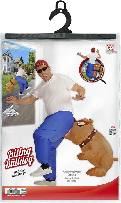 "BITING BULLDOG" (airblown inflatable costume) (4 x AA batteries not included) - (One Size Fits Most Adult)