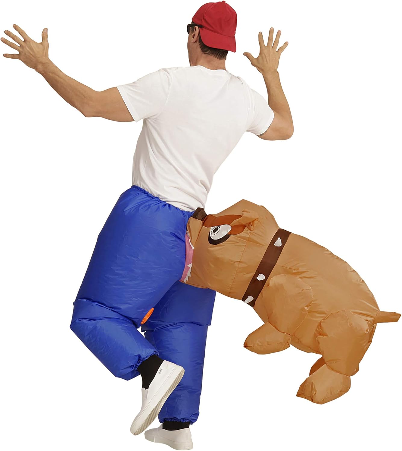 "BITING BULLDOG" (airblown inflatable costume) (4 x AA batteries not included) - (One Size Fits Most Adult)
