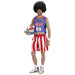 Widmann 7583B Adult Basketball Player Dressing-Up Costume, Top and Shorts ? S