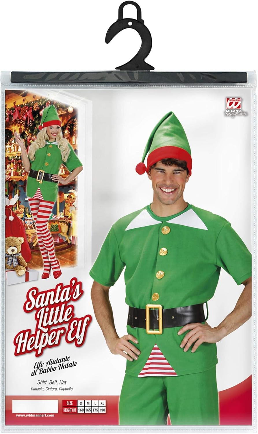 Santas Little Helper Elf Costume Medium for Father Christmas Fancy Dress