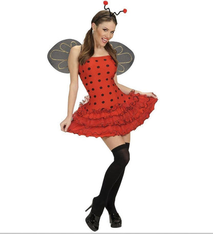 Ladies Ladybug Costume Medium UK 10-12 for Animal Jungle Farm Fancy Dress