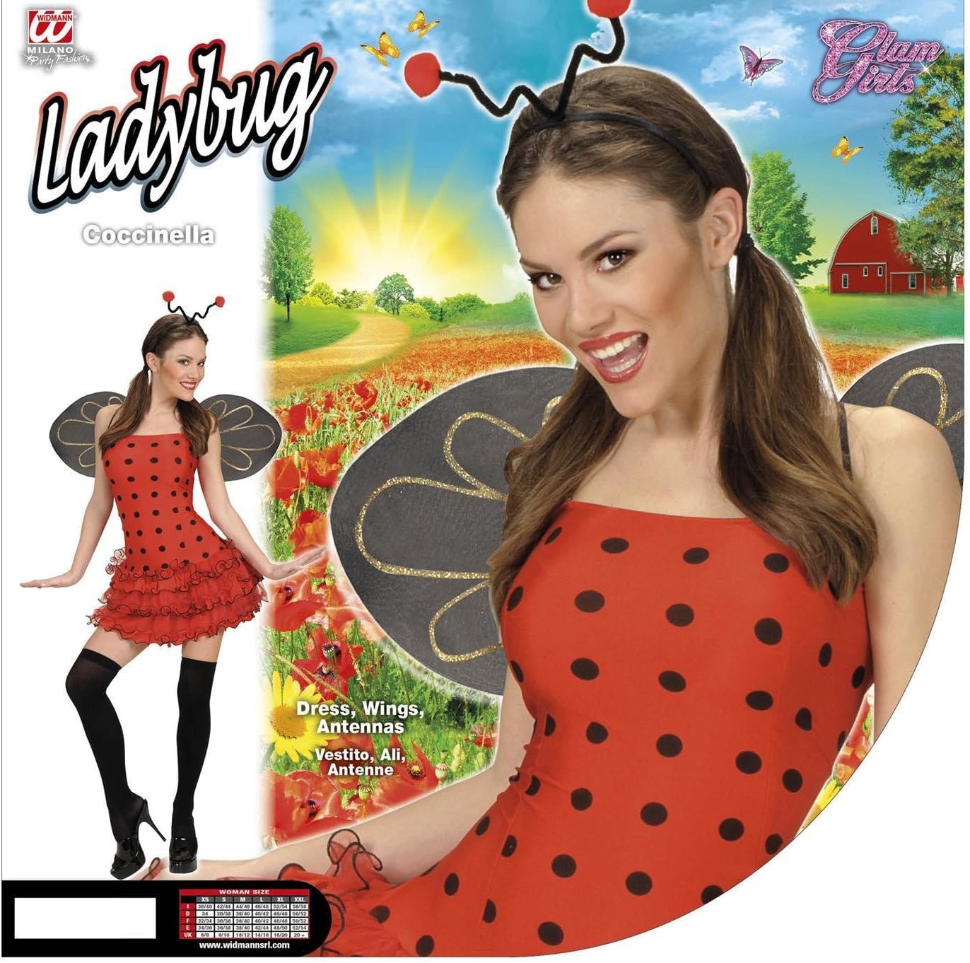 Ladies Ladybug Costume Medium UK 10-12 for Animal Jungle Farm Fancy Dress