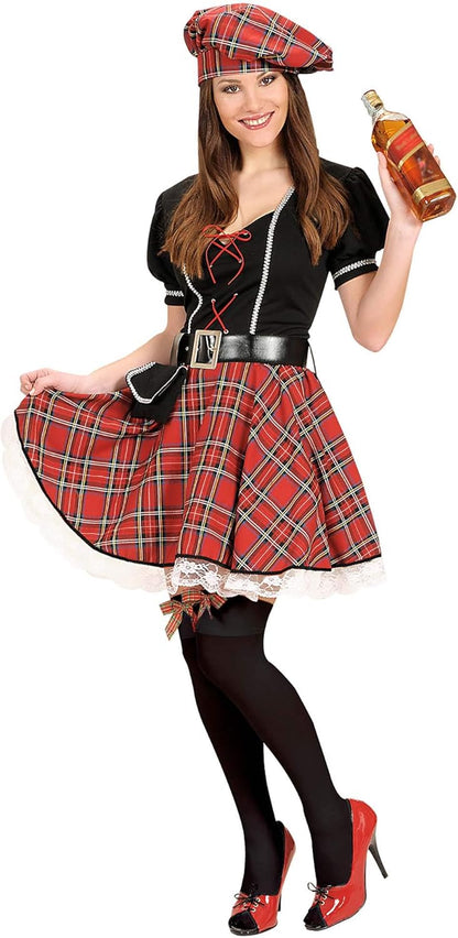 Ladies Bonnie Scot Costume Small UK 8-10 for Scottish Scotland Fancy Dress