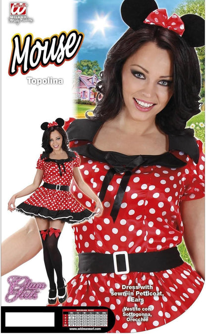 Ladies Mouse Girl Costume Medium UK 10-12 for Animal Jungle Farm Fancy Dress Size 10-12, Ladies -> Size 10-12