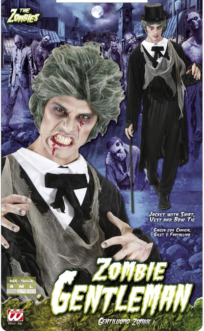 Mens Zombie Gentleman Costume Medium UK 40/42" for Halloween Living Dead Fancy Dress