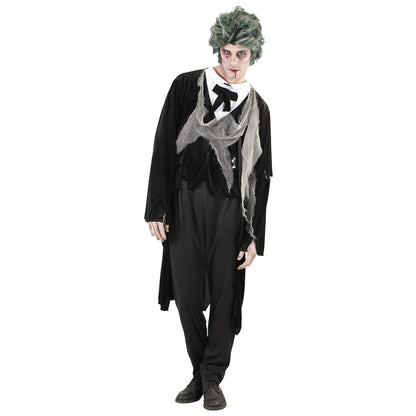 Mens Zombie Gentleman Costume Medium UK 40/42" for Halloween Living Dead Fancy Dress
