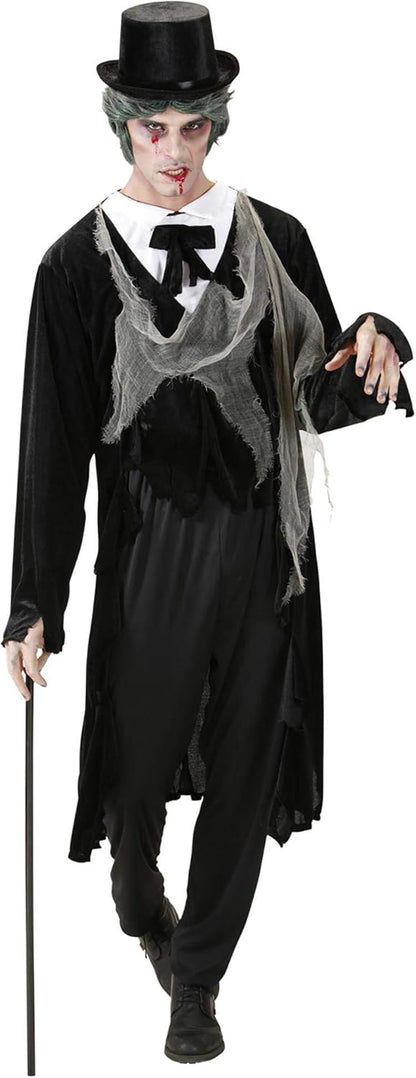 Mens Zombie Gentleman Costume Medium UK 40/42" for Halloween Living Dead Fancy Dress