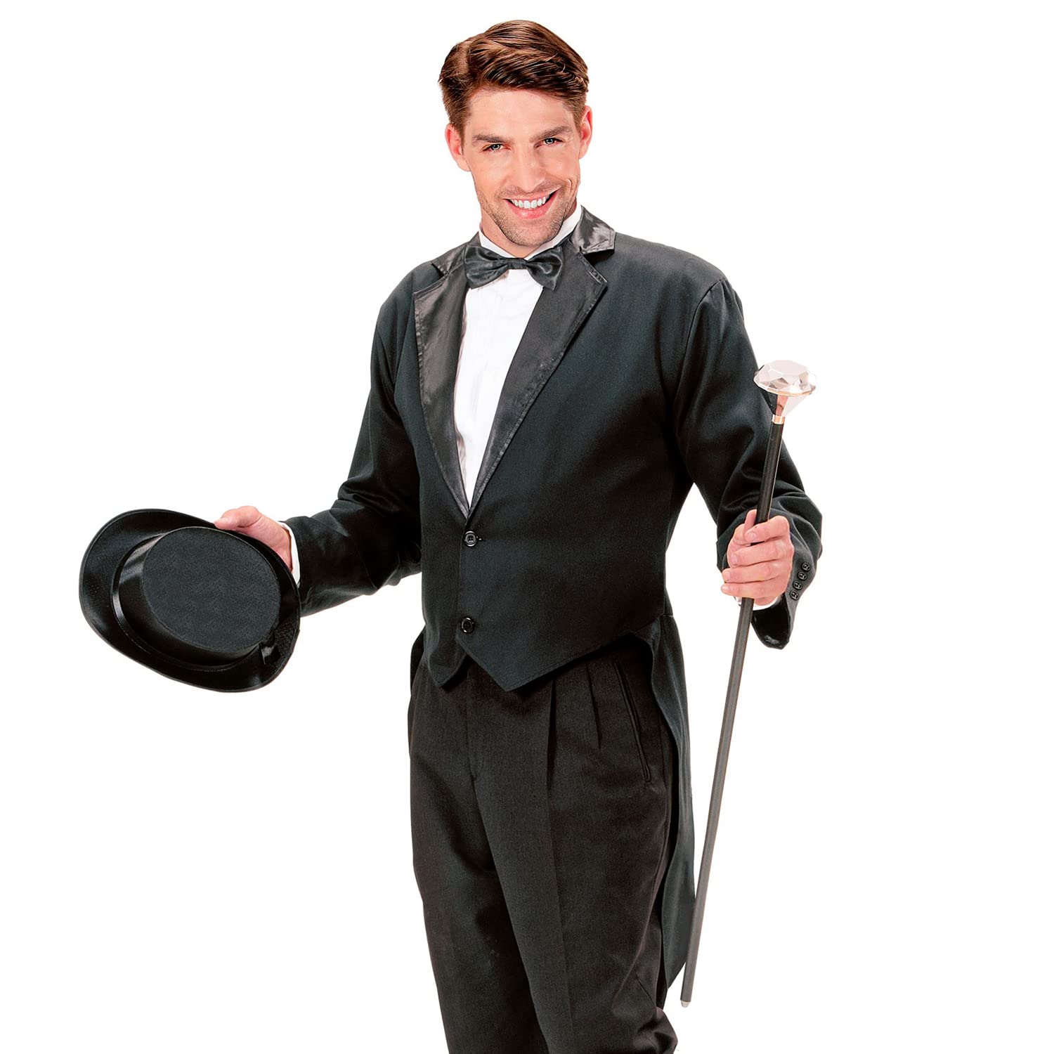 Widmann - Satin lined men's tailcoat with collar M Black