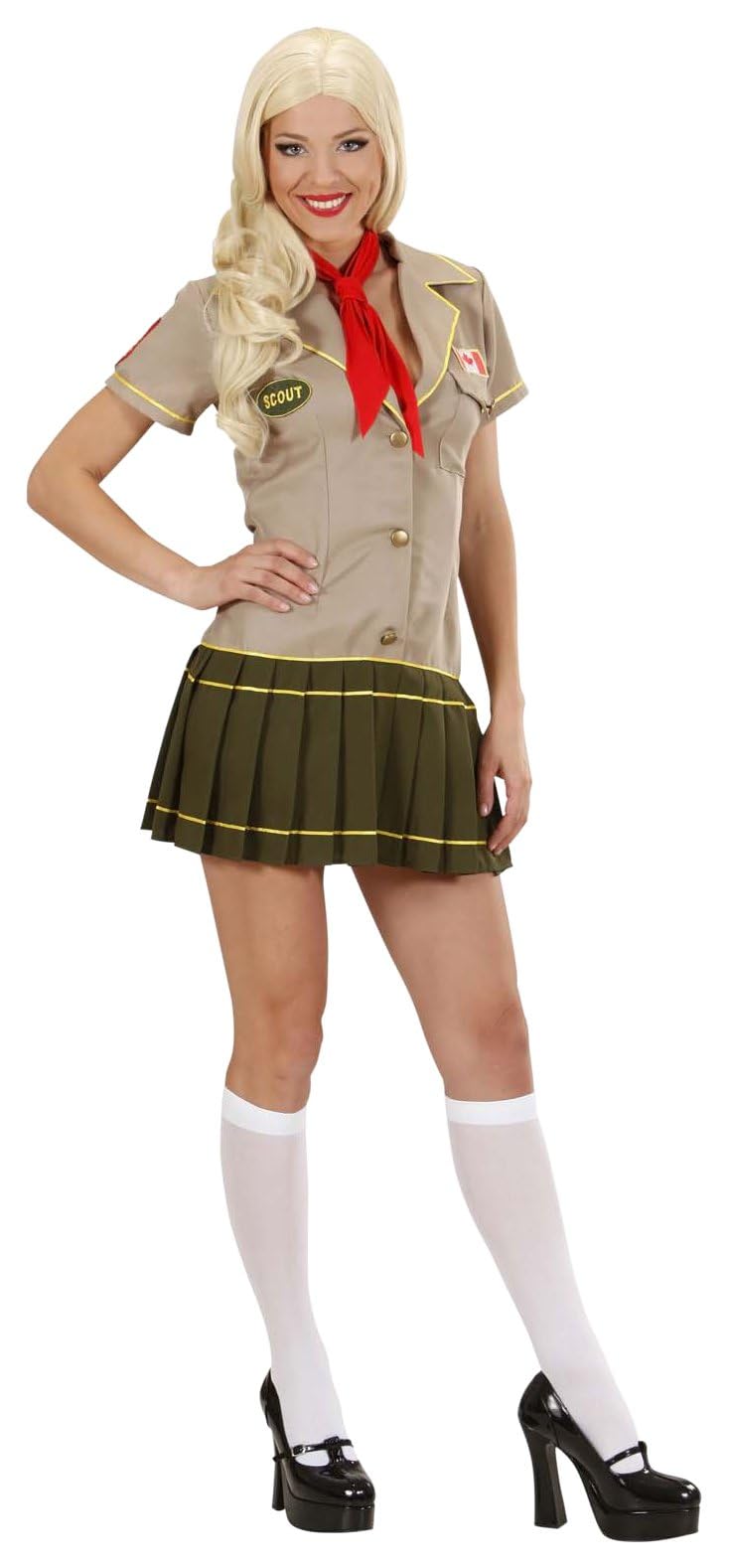 Ladies Scout Girl Costume Extra Large UK 18-20 for School Girl Fancy Dress