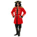 Red Pirate / Captain Costume Small for Buccaneer Fancy Dress