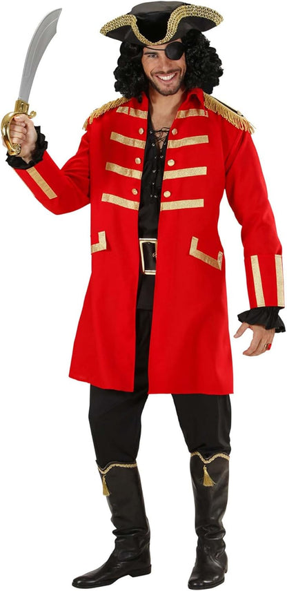 Widmann Generique - Red Pirate Captain Costume Man Uomo: Large