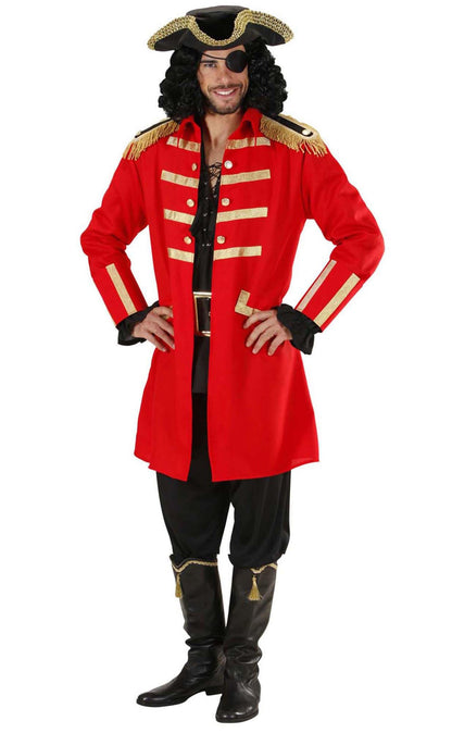 Widmann Generique - Red Pirate Captain Costume Man Uomo: Large
