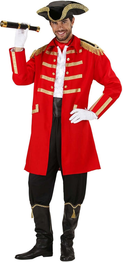Widmann Generique - Red Pirate Captain Costume Man Uomo: Large