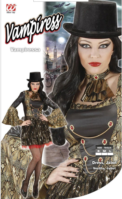 Widmann - Kostüm Vampir, Kleid, Gothic, gotische Vampirin, Faschingskostüme, Halloween Size 10-12, Ladies -> Size 10-12