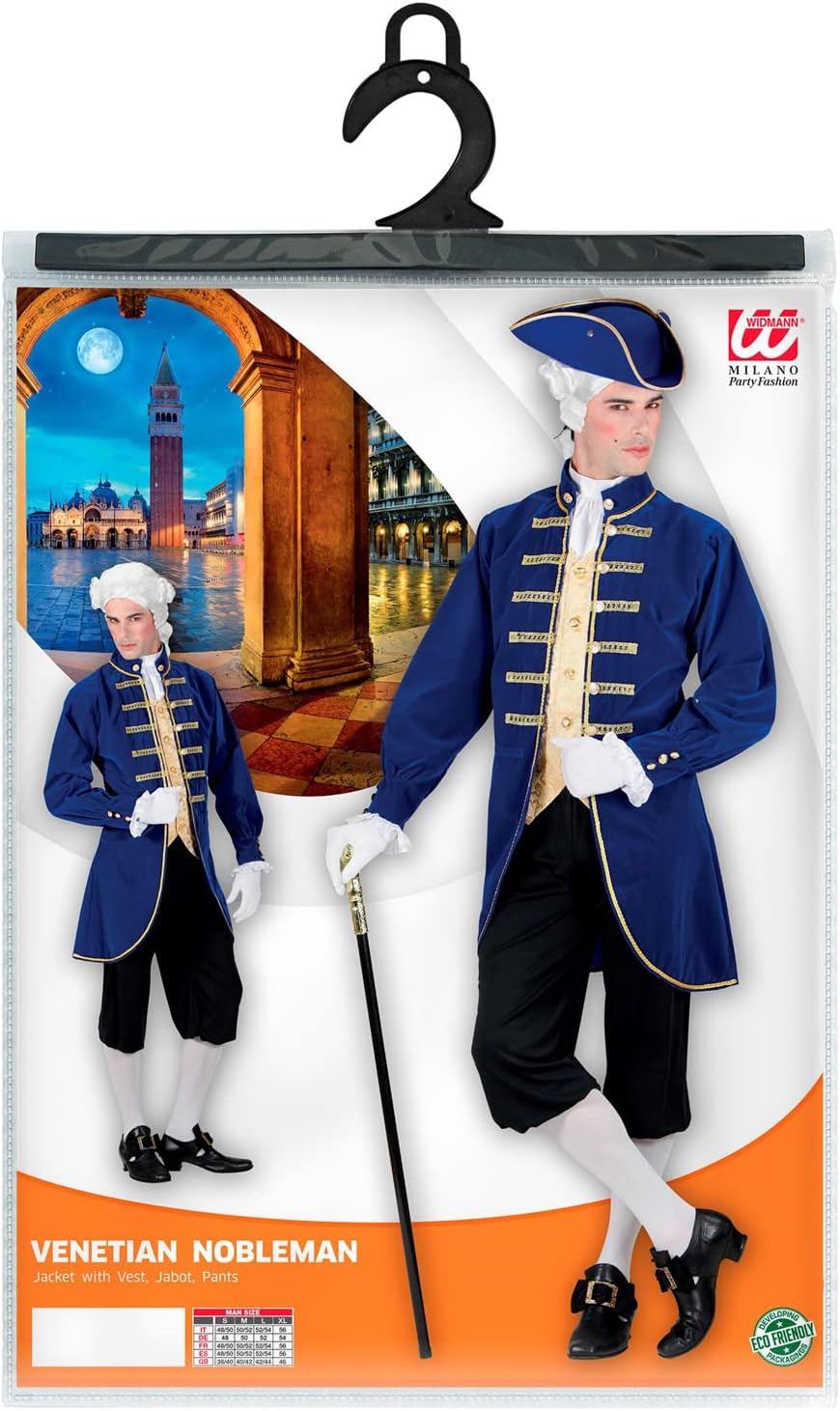 Mens Venetian Nobleman Costume Small UK 38/40" for Middle Ages Fancy Dress
