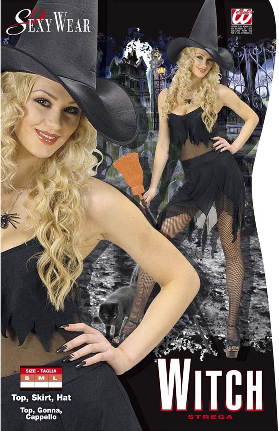 Ladies Witch Costume Medium UK 10-12 for Halloween Fancy Dress