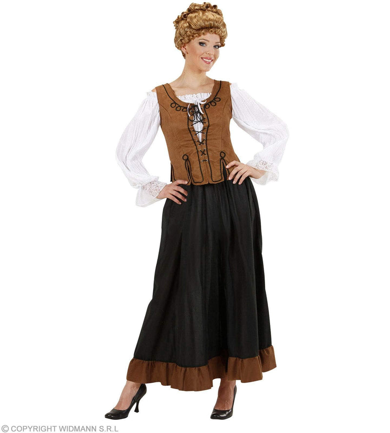 Ladies Peasant Girl Costume Small UK 8-10 for Medieval Royalty Fancy Dress