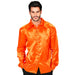 Widmann Satin ORANGE 70s DISCO SHIRT - (XL)