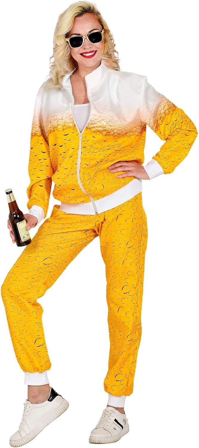 WIDMANN – Adult Costume 80s Tracksuit, Beer, Jogging Suit, Bad Taste Party, Carnival, Ballermann XXL