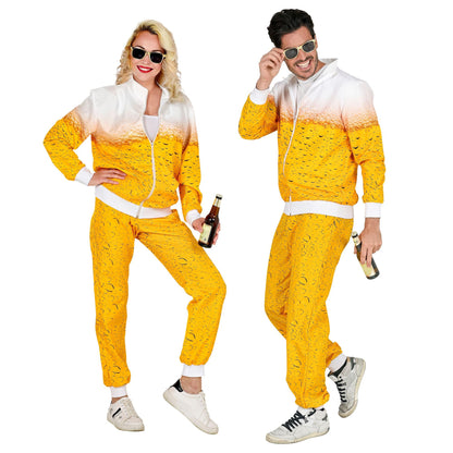 WIDMANN – Adult Costume 80s Tracksuit, Beer, Jogging Suit, Bad Taste Party, Carnival, Ballermann 3XL