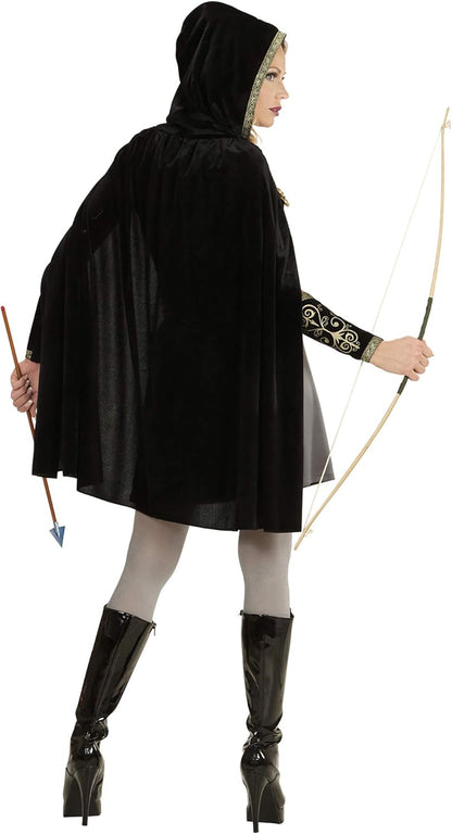 "ARCHER" (dress, belt, sash with buckle, arm bands, hooded cape) - (XL)