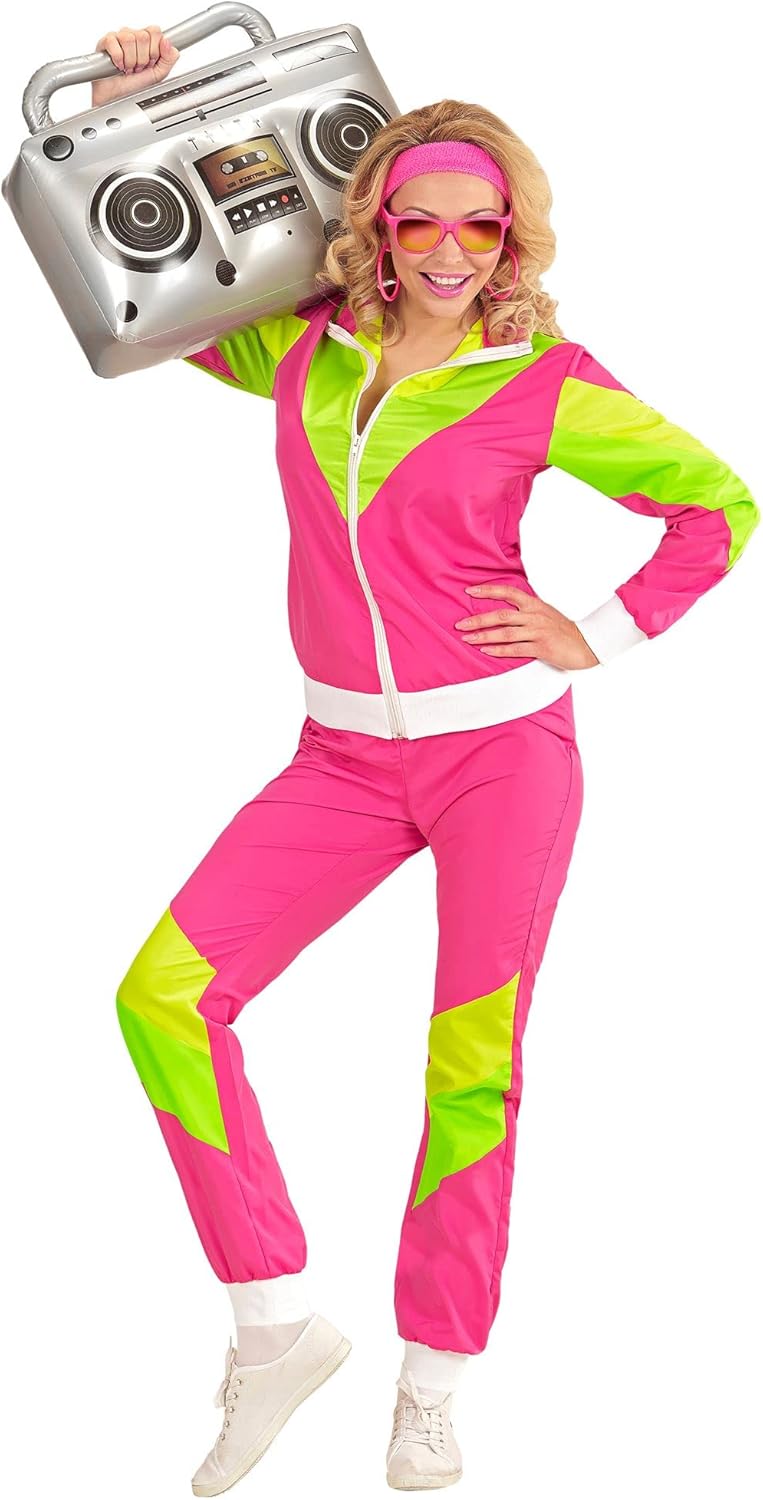 WIDMANN - Adult Costume 80s Tracksuit XL