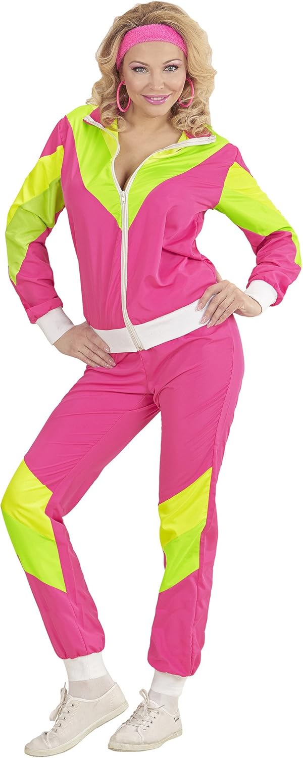 WIDMANN - Adult Costume 80s Tracksuit XL