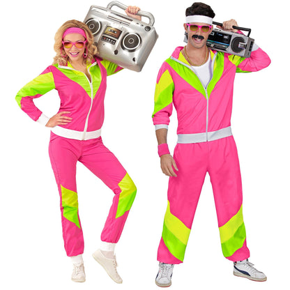 WIDMANN - Adult Costume 80s Tracksuit XL