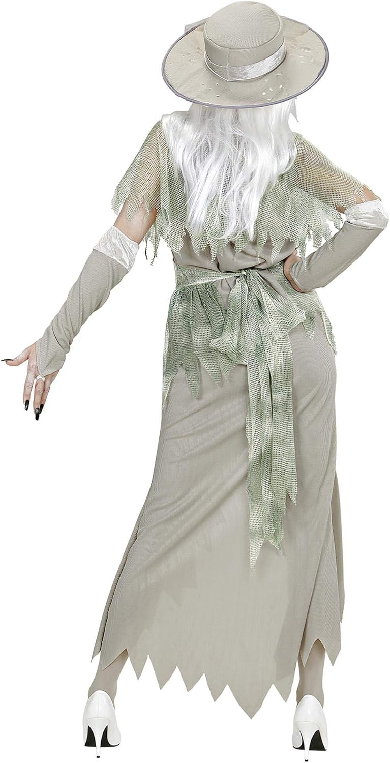 "GHOSTLY LADY" (dress, hat, capelet, belt, gloves) - (M)