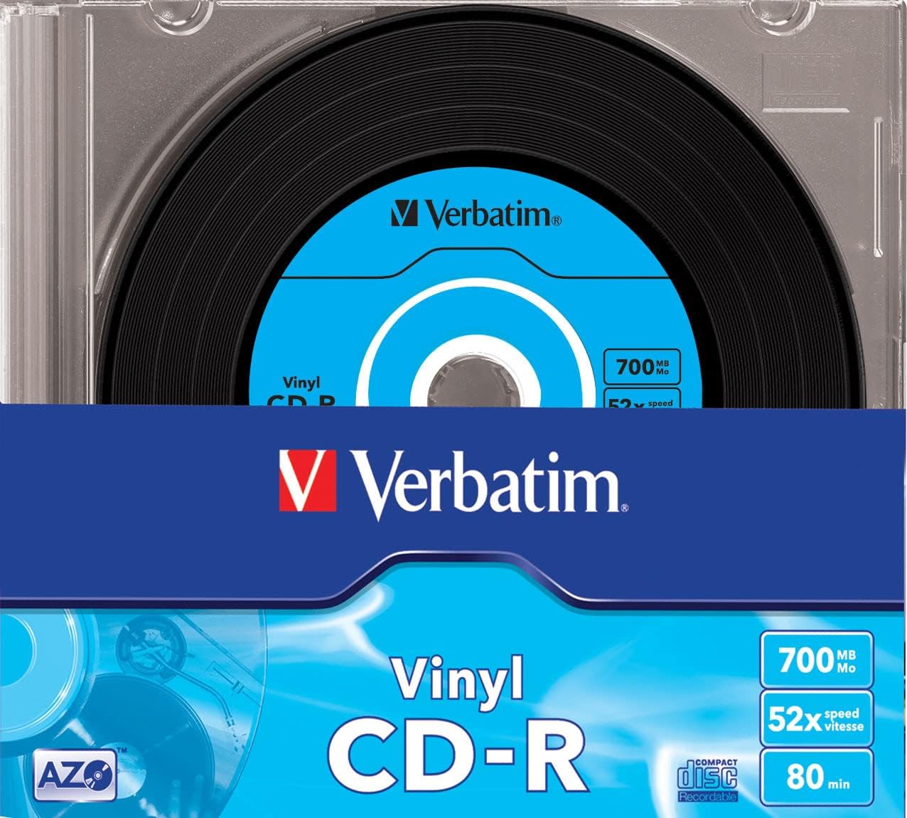 Verbatim 43426 52x Vinyl CD-R - Slim Case 10 Pack