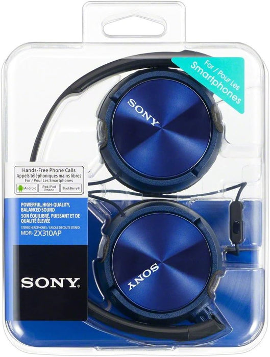 Sony Foldable Headphones with Smartphone Mic and Control - Metallic