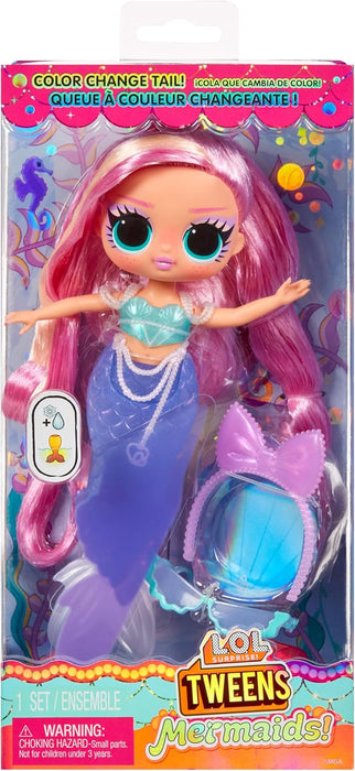 L.O.L. Surprise! Tweens - Mermaid Lola Waves - Fashion Doll with Colour Changing Tail, Movable Fin, and Beautiful Accessories – Toys for Kids and Collectors from 4 Years Old